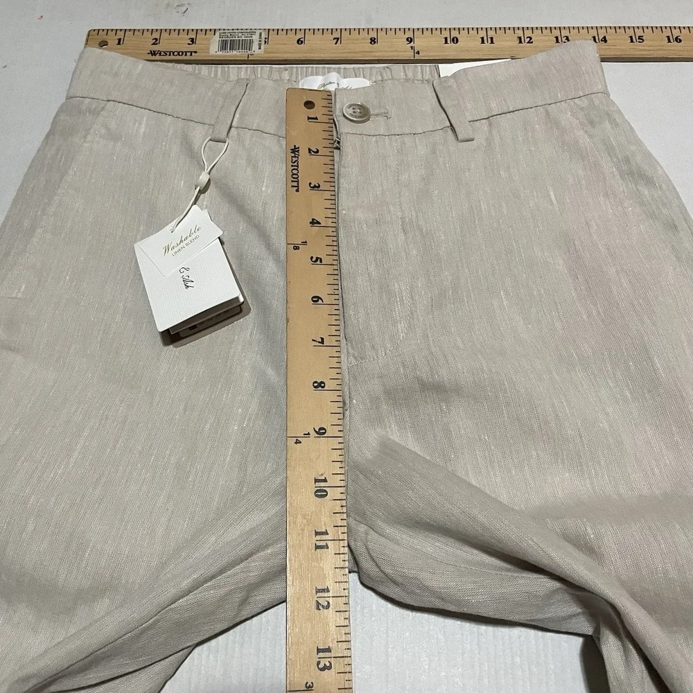 NEW Porter & Ash Pants Mens 29 X‎ 30 Linen Blend Chino Beige Washable Straight